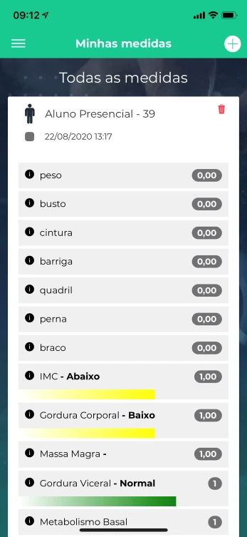 Tela do aplicativo